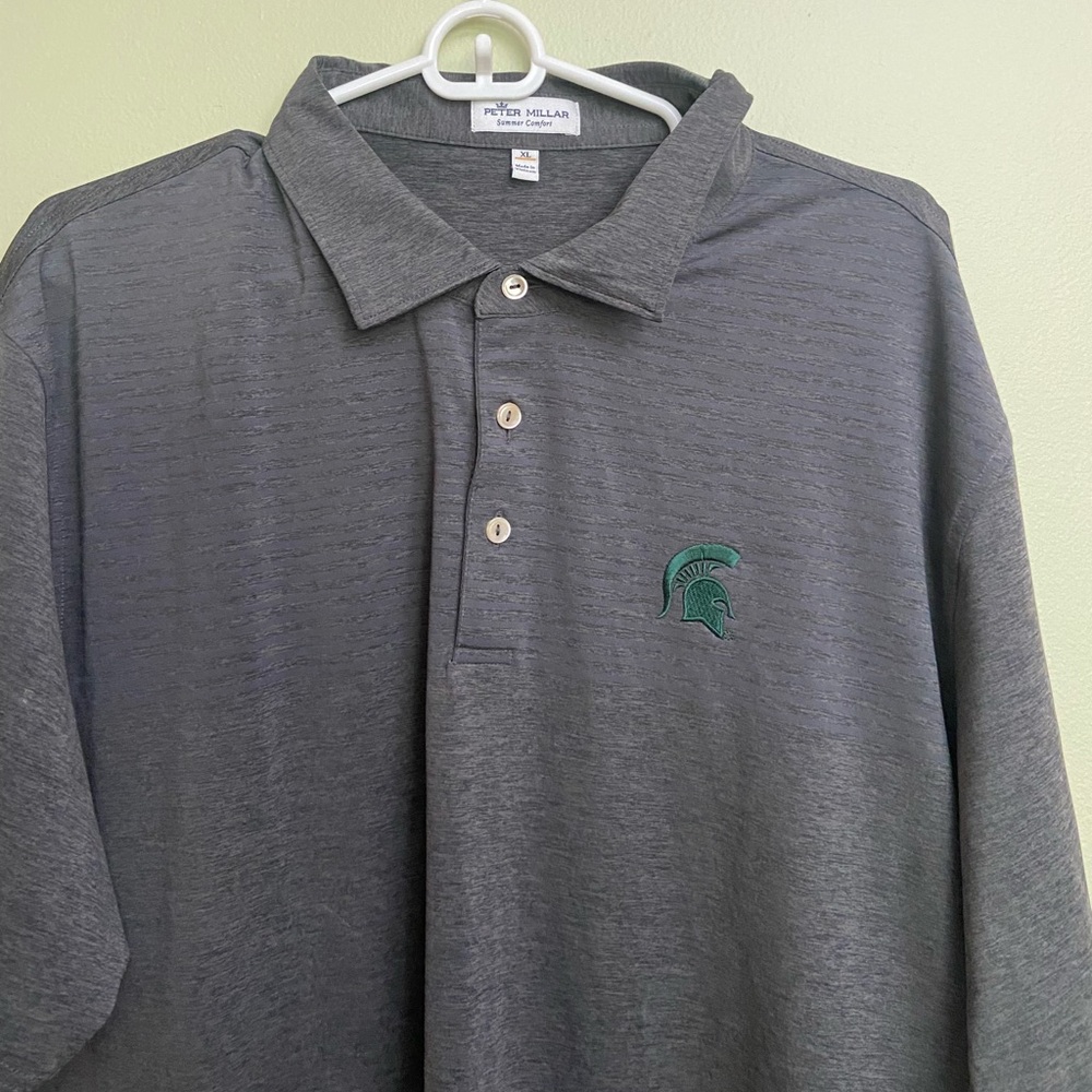 Peter Millar Michigan State Polo Size XL - Gray